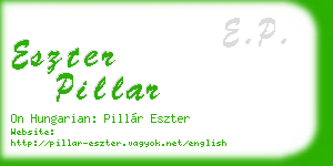 eszter pillar business card