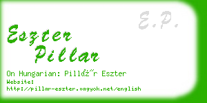 eszter pillar business card